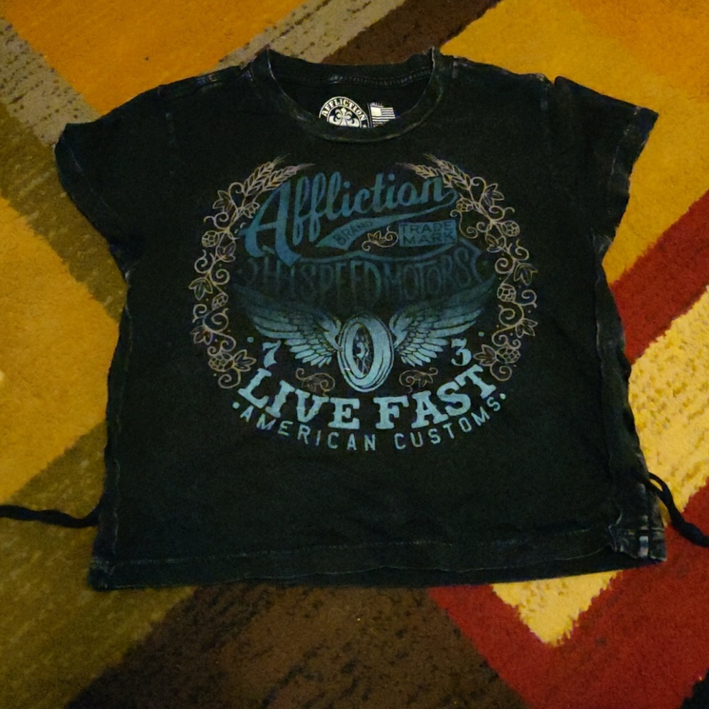 Affliction crop tee